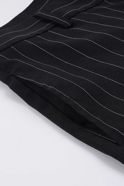 Contrast Stripe Woven Wide Leg Pants