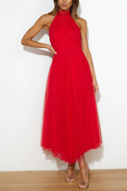 French Fairy, Ethereal Chiffon Patchwork Detail Suspender Long Dress