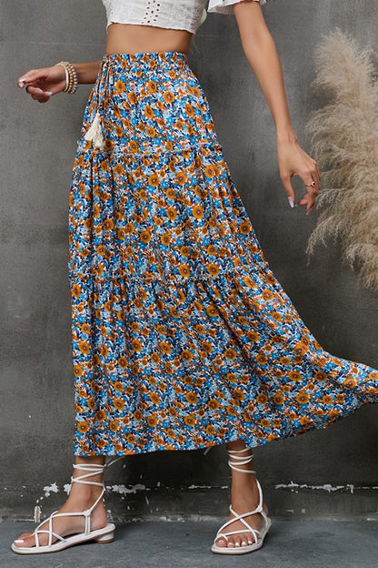 Fungus Lace Stitching Layered Skirt Tassel Seaside Holiday Beach Skirt