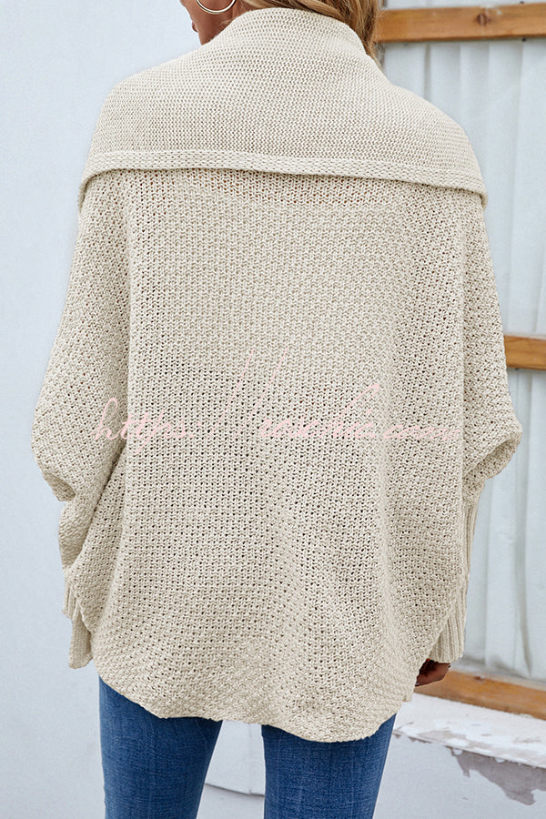 Fidovit Round Neck Dolman Sleeve Cardigan