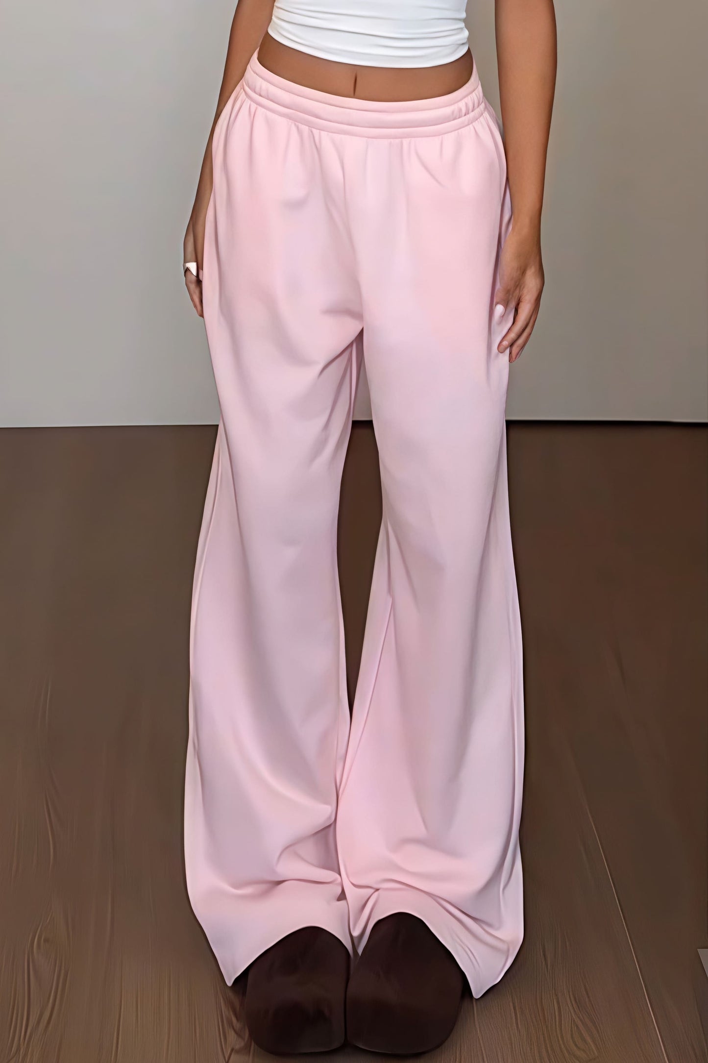 Retro Pink Relaxed Wide Leg Pants