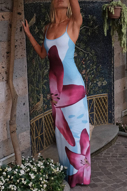 Romantic Beginnings Lily Slip Stretch Vacation Maxi Dress