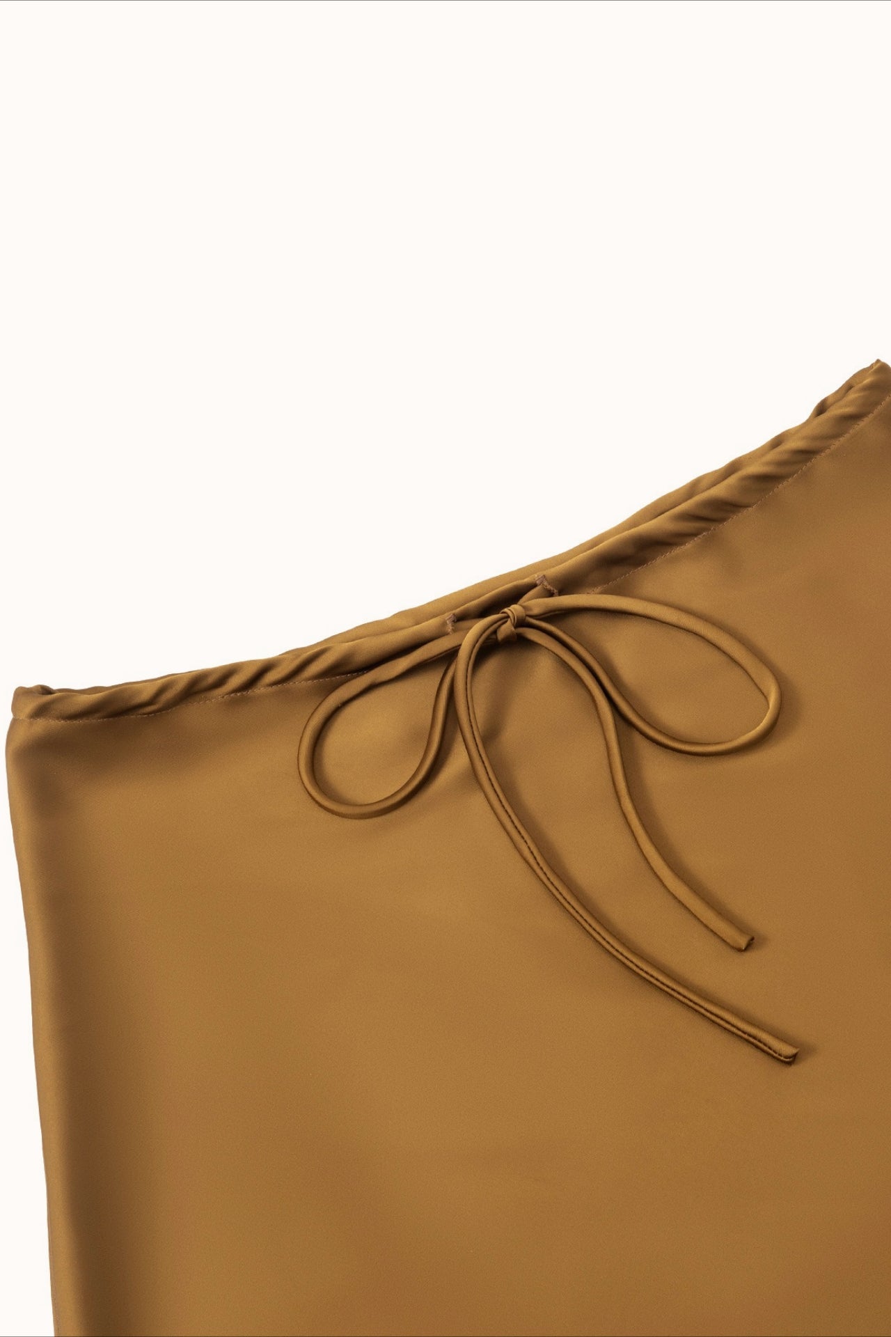 Satin Drawstring Mini Skirt