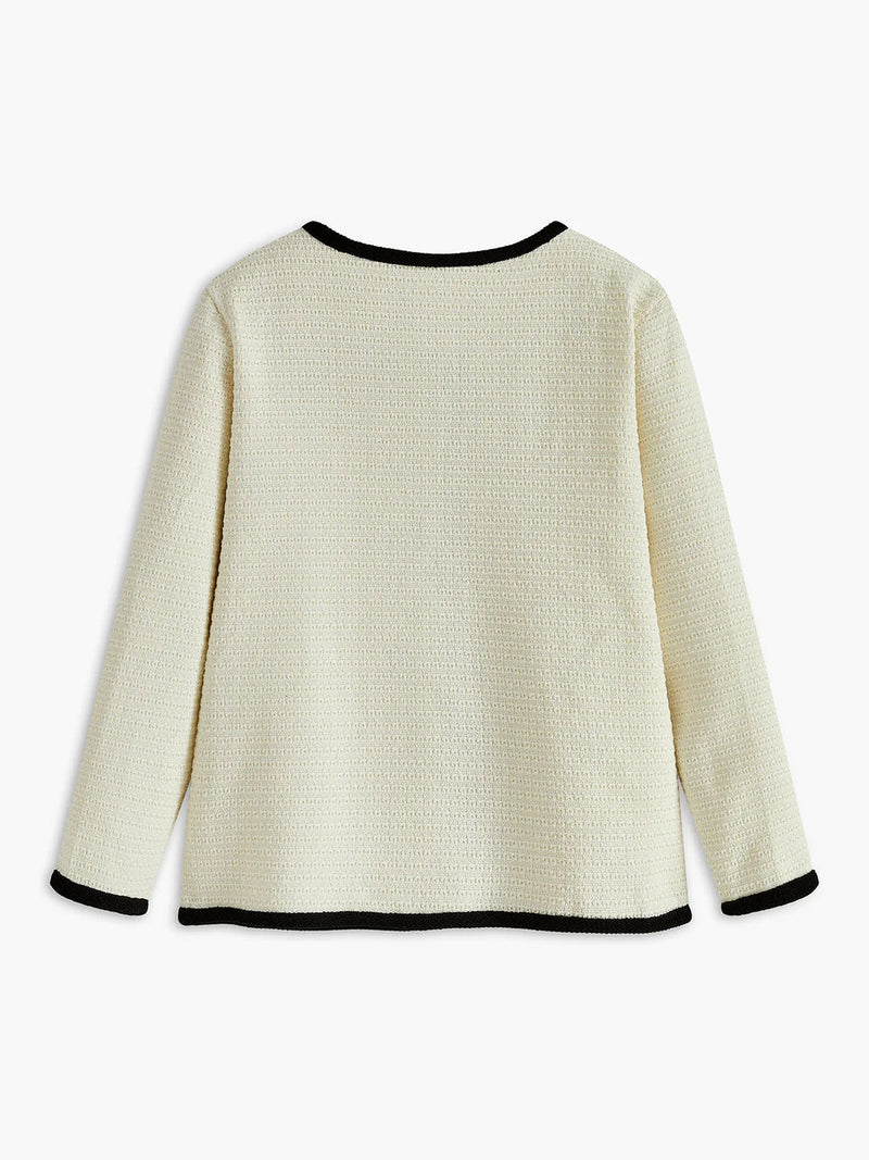 Contrast Binding Pockets Cardigan