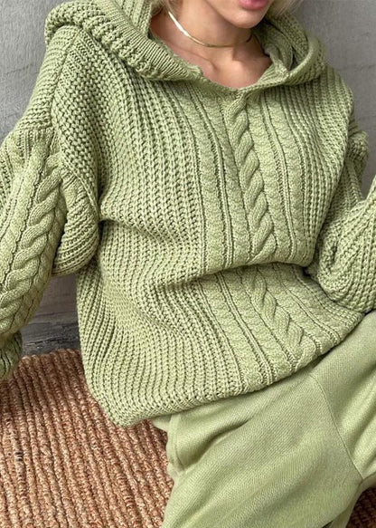 Cozy Hooded Knitted Sweater - Autumn Essential