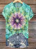 Tie-Dye Mandala Art Print T-Shirt