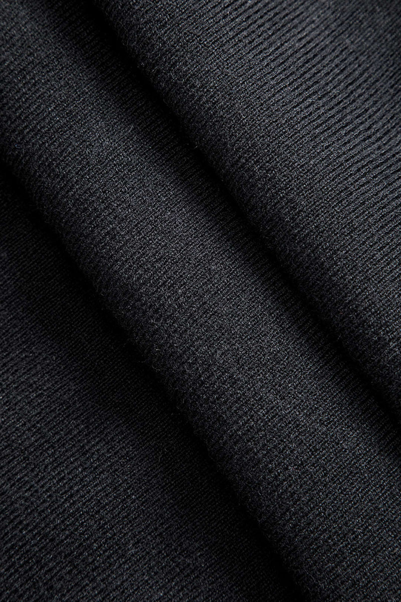 Color Knit Asymmetrical Button Skirt