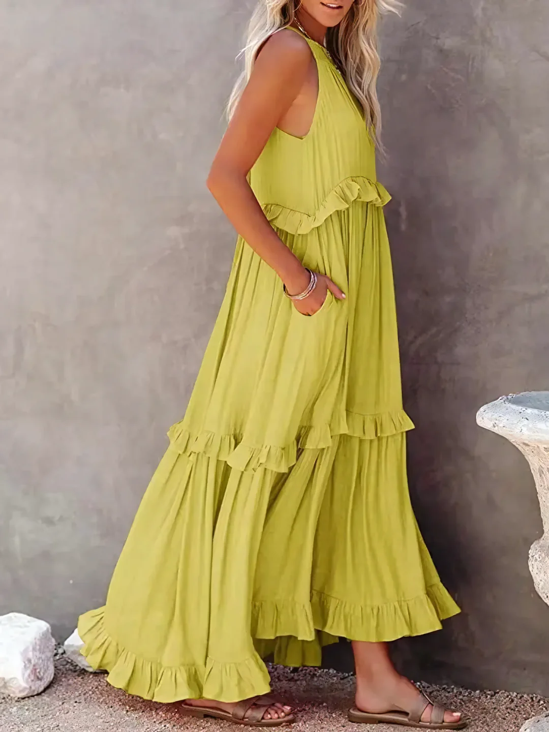 Megan | Ruffle Maxi Dress