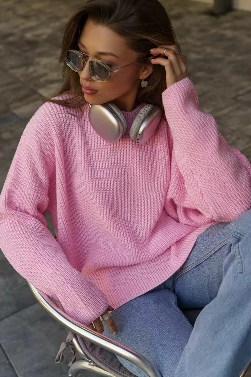 Knit Crewneck Pullover Sweater
