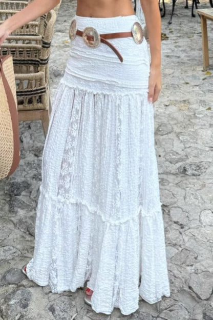 Sheer High-slit Skirt