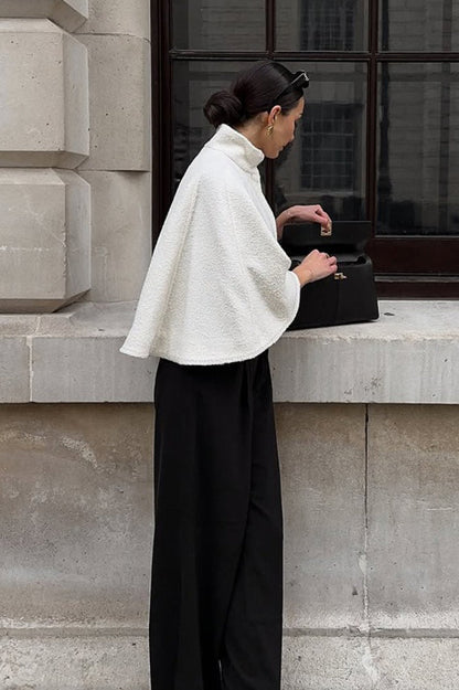 High Collar Short Cape Coat