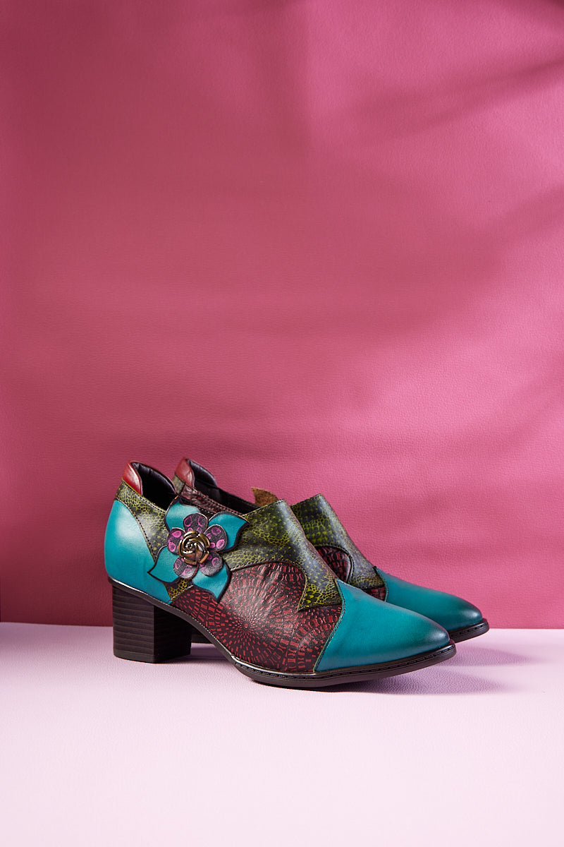 Soffia | Dixon Daisy Applique Leather Pump