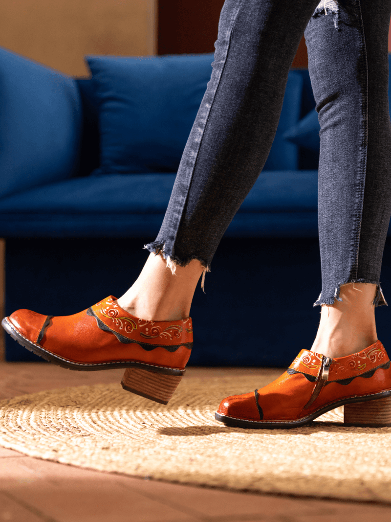 Soffia | Lumi Ankle Washed Leather Pump