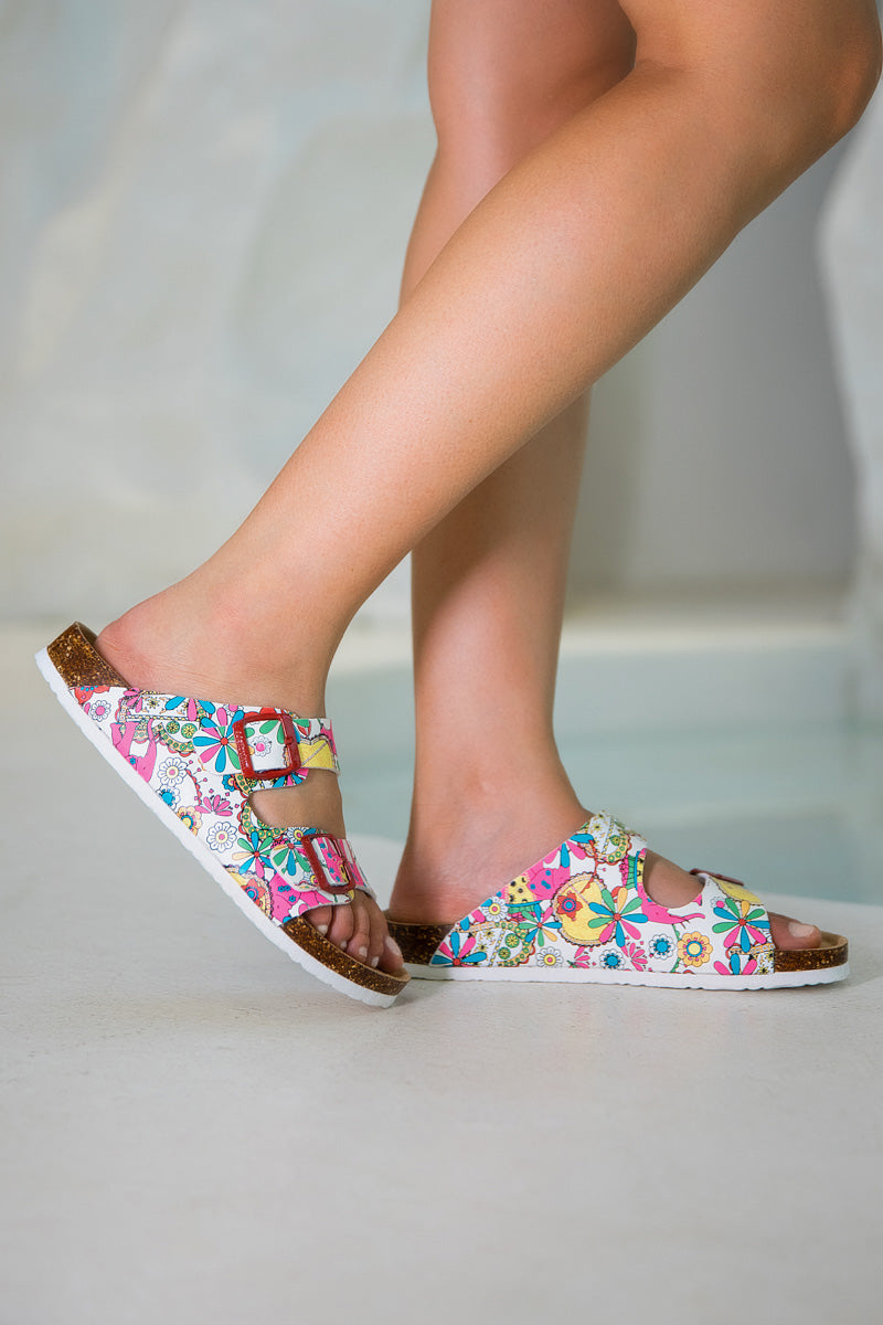Maibulun | Lovey Dovey Printed Double Strap Sandal