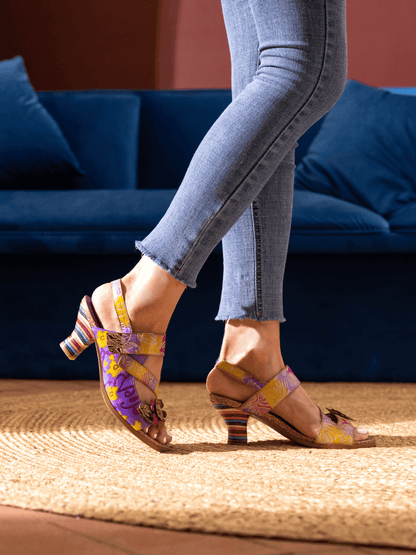 Soffia | Midnight Sol Leather Slingback Sandal