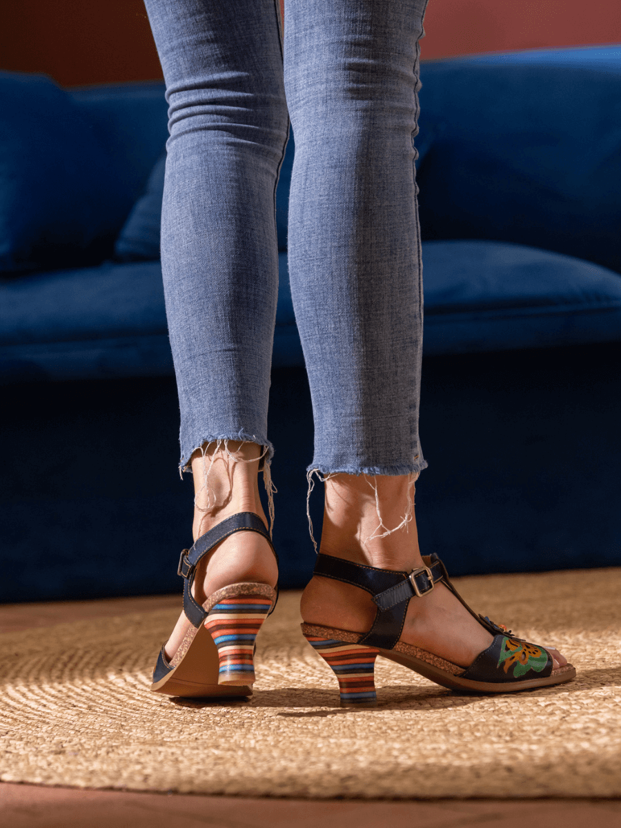 Soffia | Estella Leather T-strap Pump