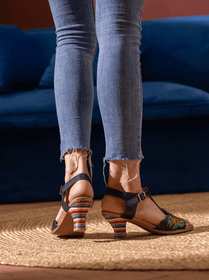 Soffia | Estella Leather T-strap Pump