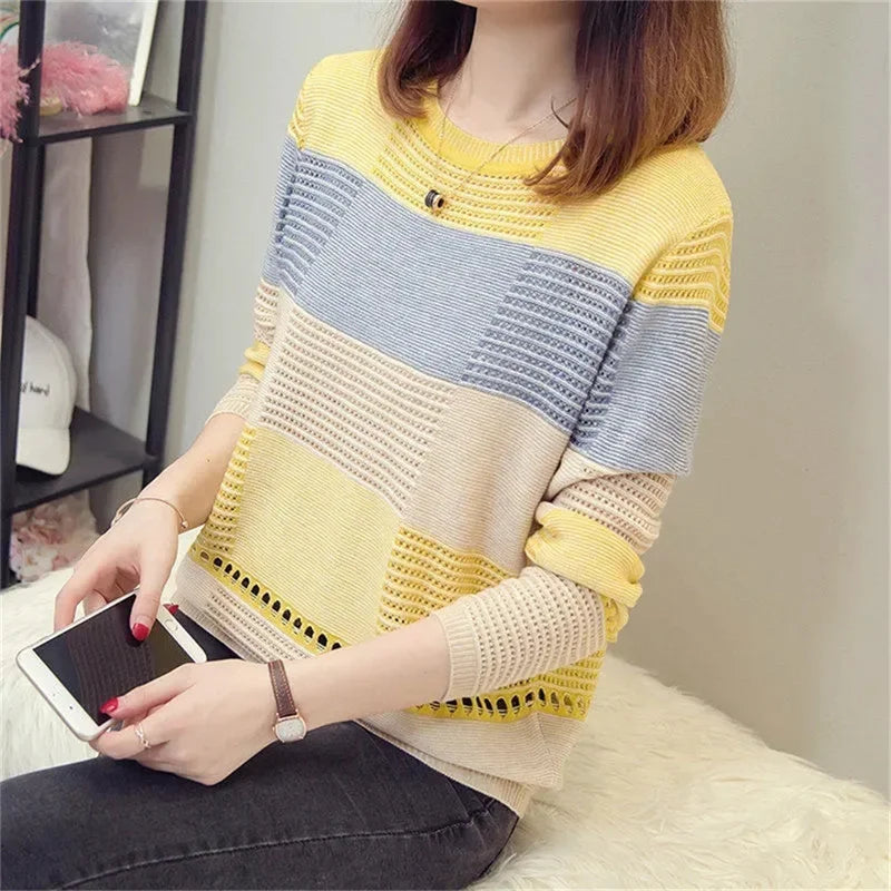 Francisca® | Striped, loose knit sweater