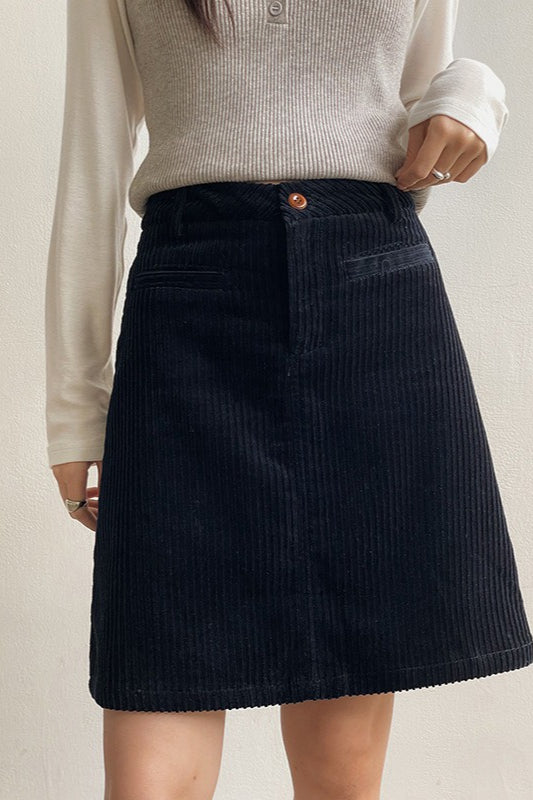 Cord Mini Skirt