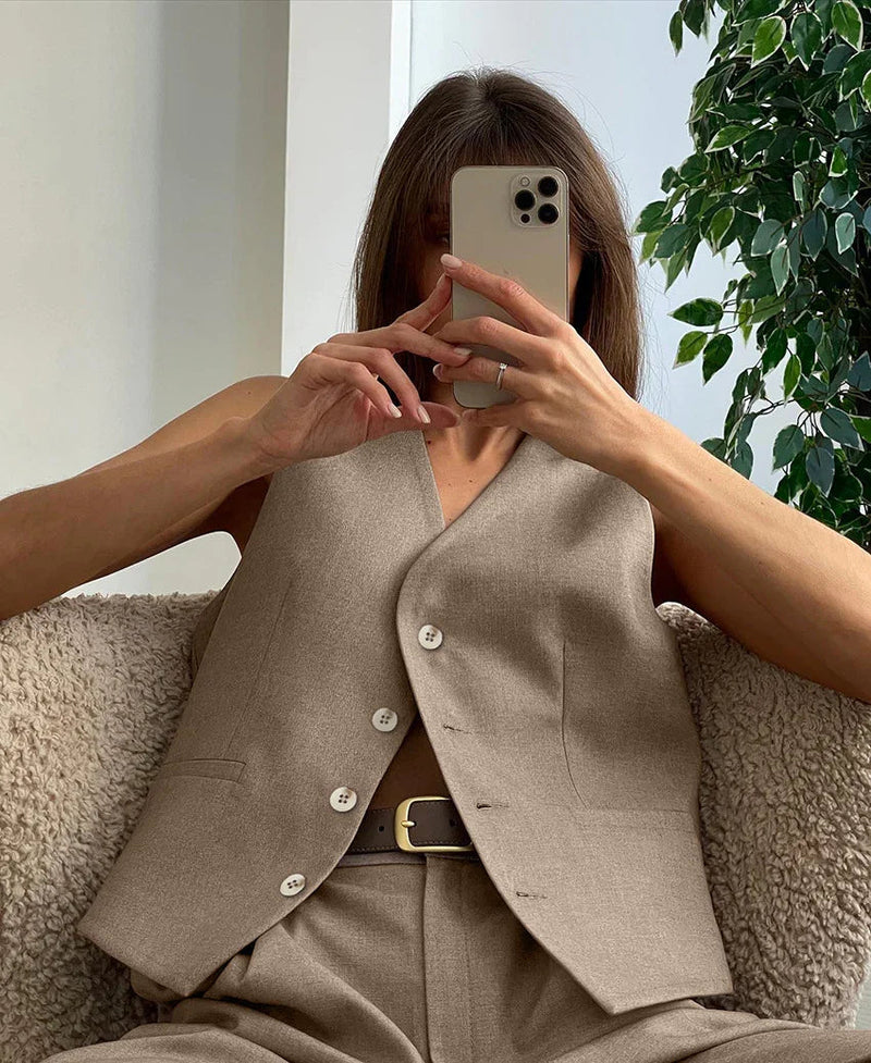 Style Vest & Pants Matching Suit
