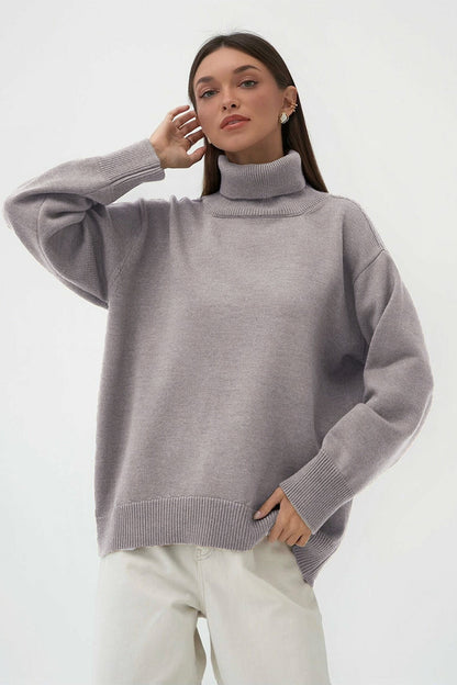 Basic Knit Turtleneck Sweater