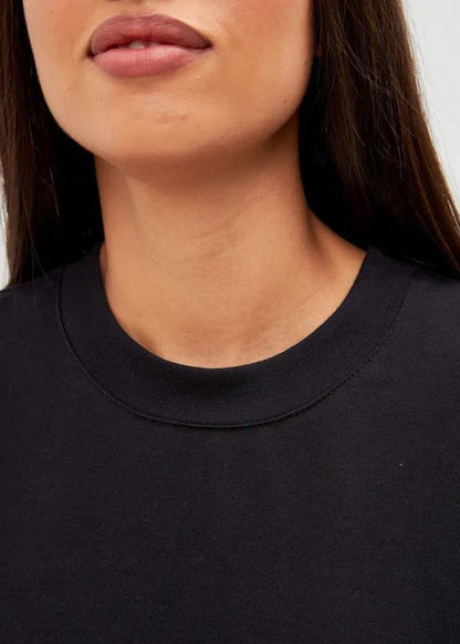 Divine Touch Graphic Tee - Black Oversized Cotton T-shirt