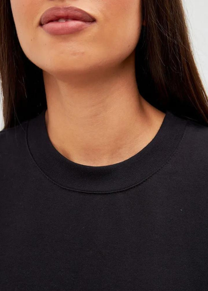 Divine Touch Graphic Tee - Black Oversized Cotton T-shirt