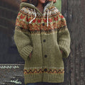 Vintage Icelandic Knit Jacquard Warmth Print Women's Sweater elevenforest