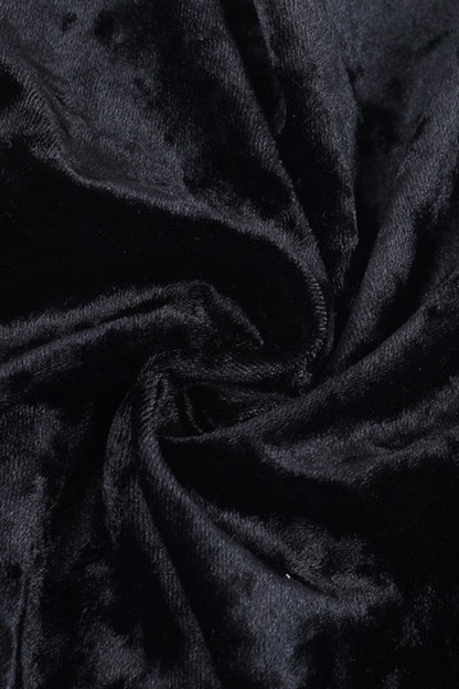 Off Shoulder Backless Velvet Bodycon Mini Dress