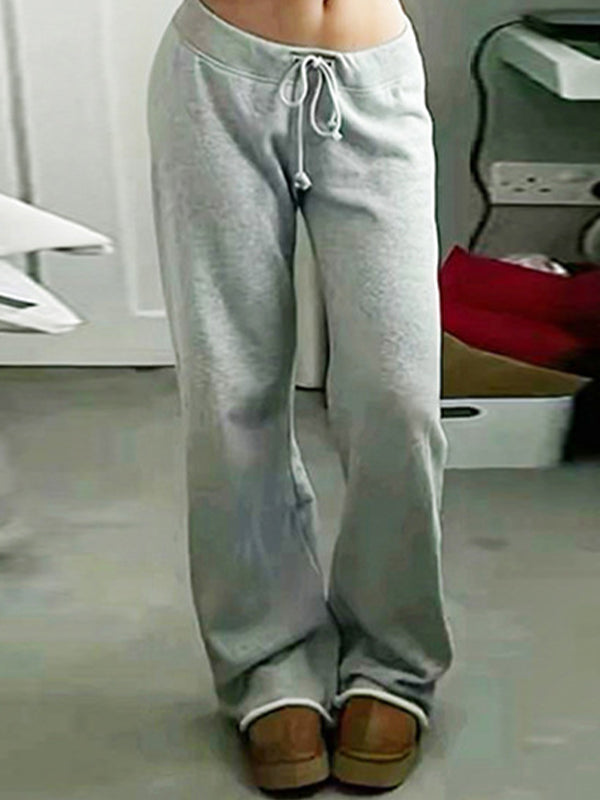 Color 2000s Lace Up Sweatpants