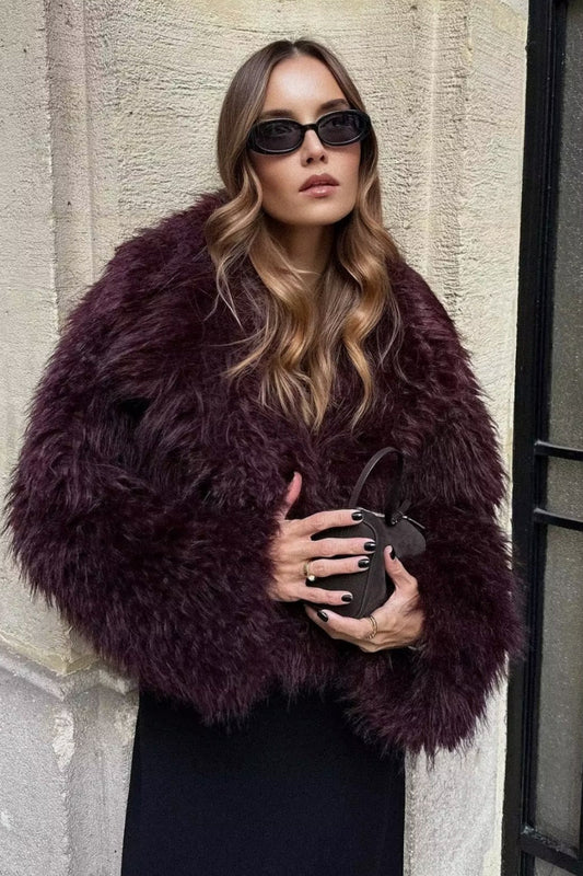 Thickened Plush Collar Warm Short Coat