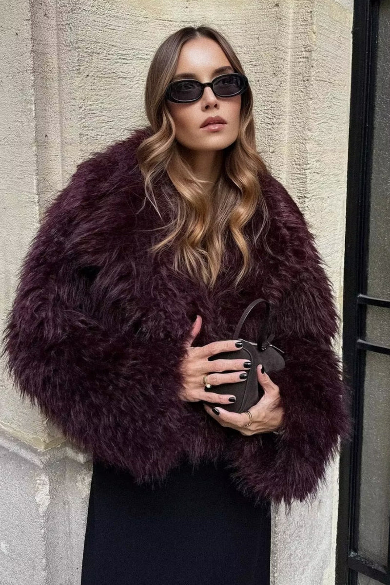 Thickened Plush Collar Warm Short Coat