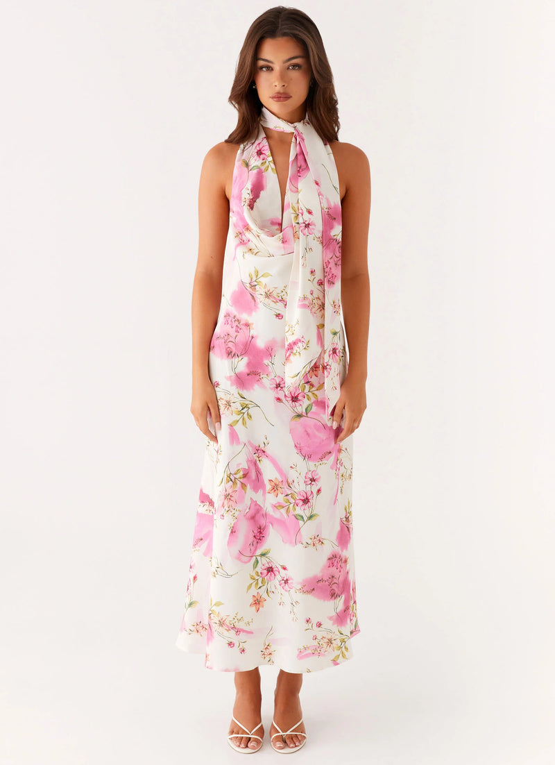 Jensen Midi Dress - Ivory Print