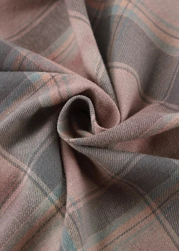 Relaxed Fit Plaid Long Sleeve Shirt – Coat