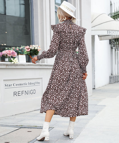 Fall Has Sprung Maxi Dress - Brown