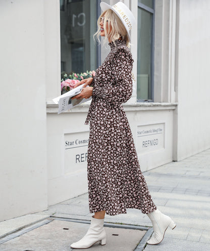 Fall Has Sprung Maxi Dress - Brown