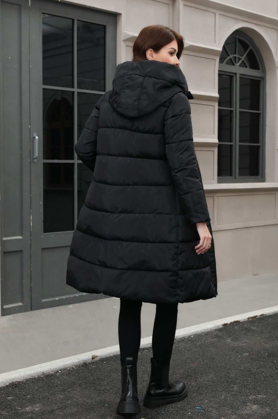 Hooded Longline Puffer Coat