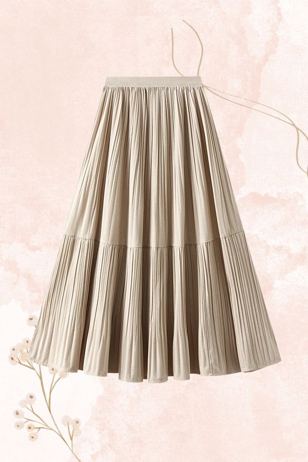 Velvet Pleated Skirt