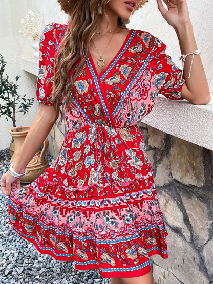 Ricarda Dress - Red Print