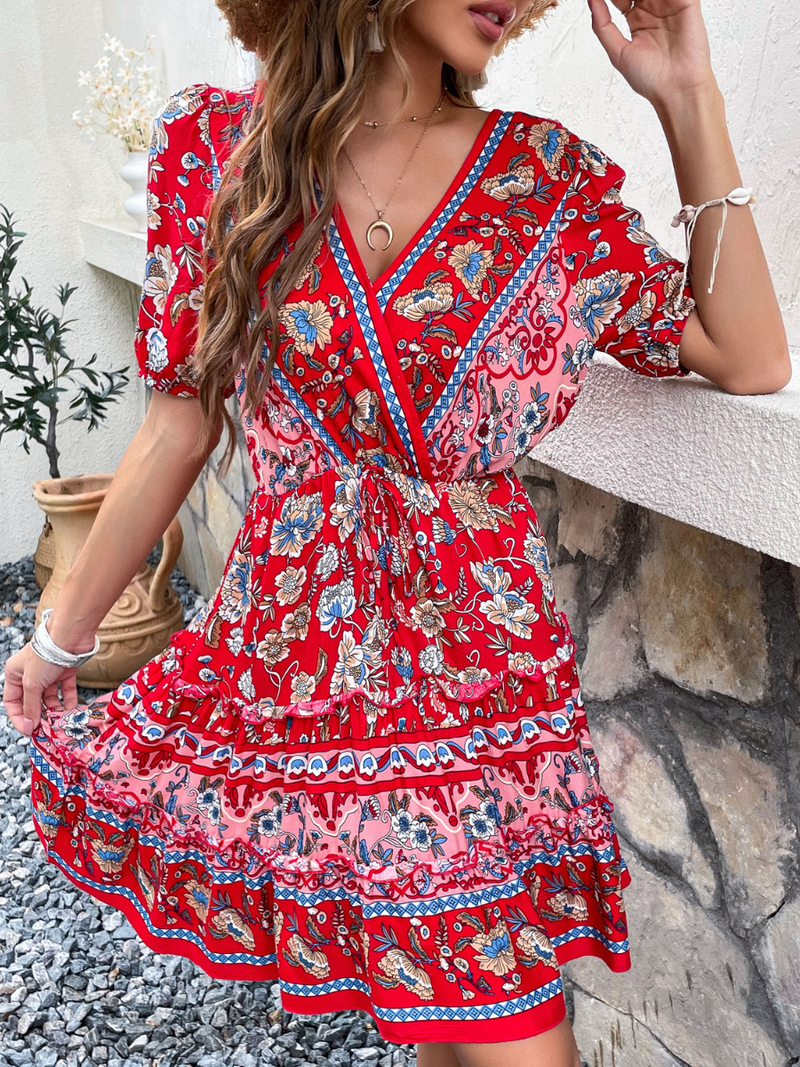 Ricarda Dress - Red Print