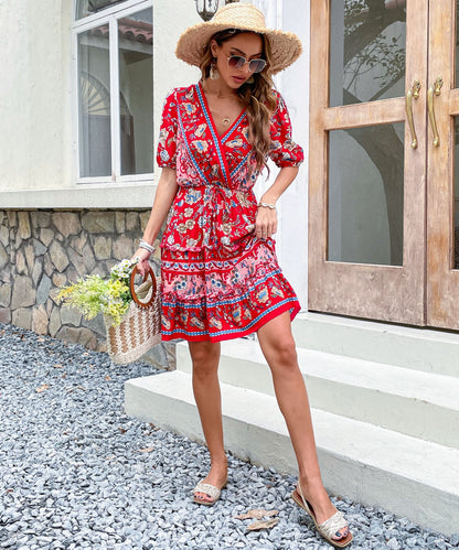 Ricarda Dress - Red Print