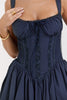French Navy Corset Mini Dress