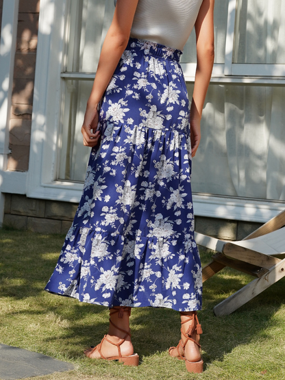 Bluey Maxi Skirt - Blue Print