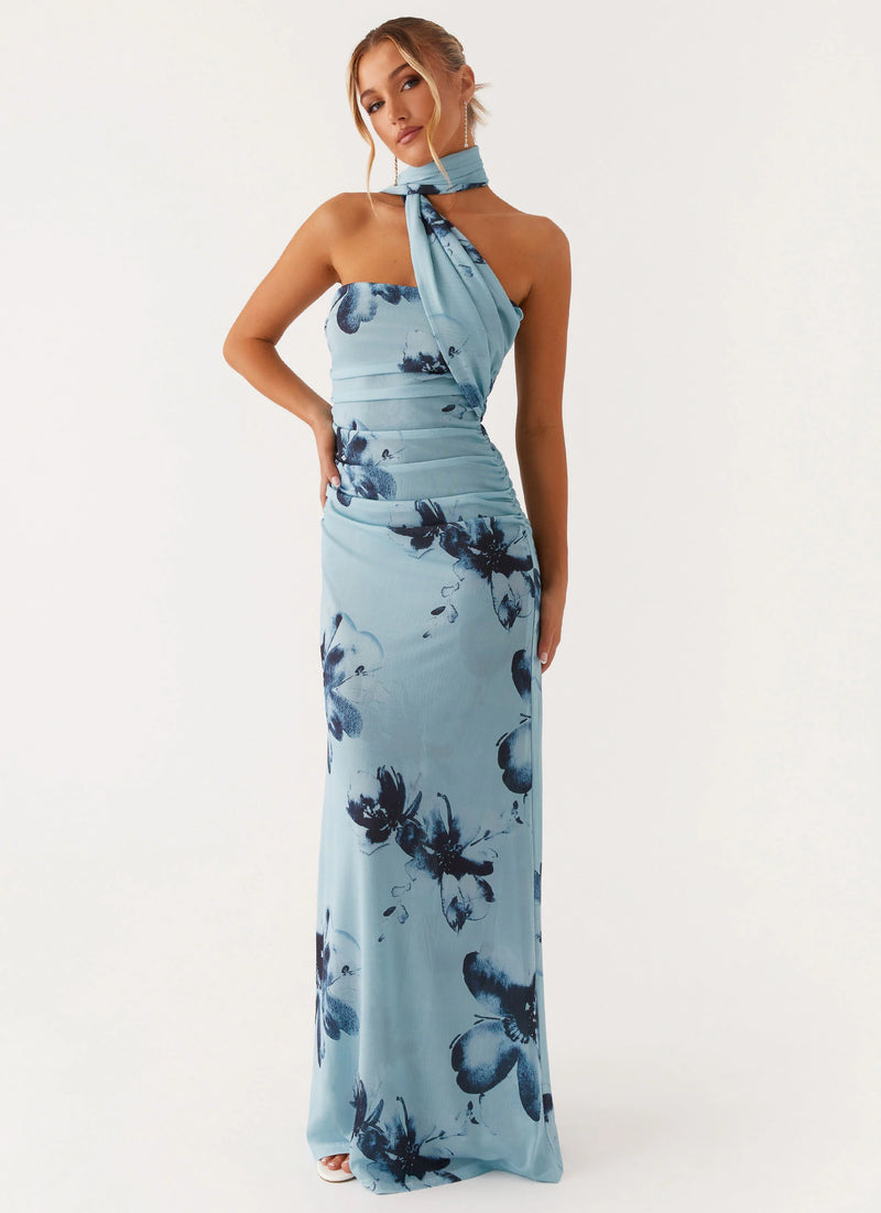 Songbird Maxi Dress - Blue Black