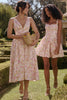 Pink Meadow Print Cotton Mini Dress