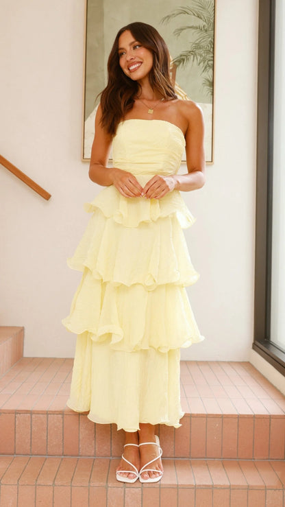 Claire | Off-the-shoulder Tiered Maxi Dress