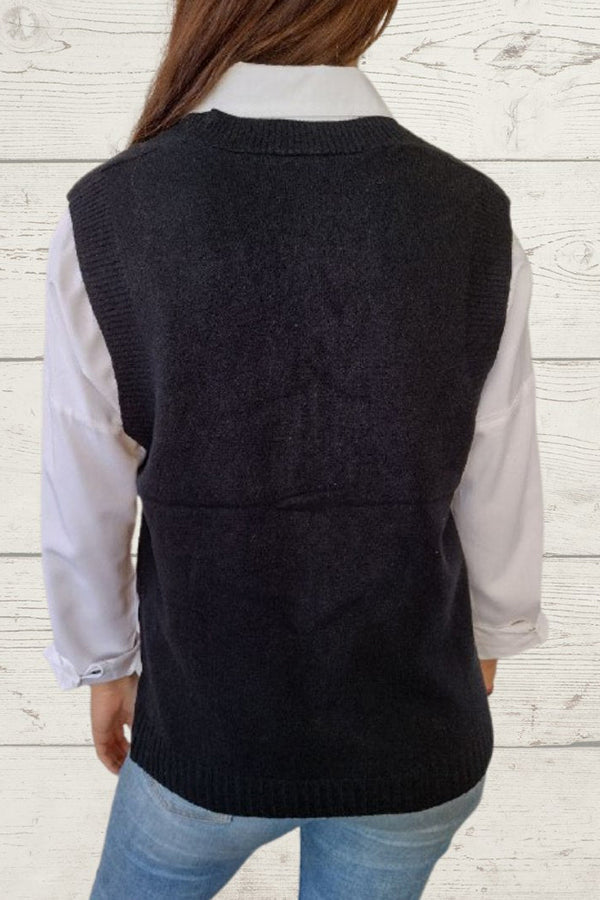 Braided Sleeveless Sweater