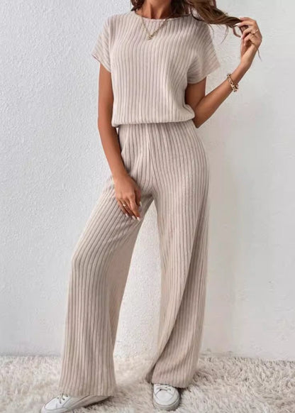 Soft Serenity - Ribbed Knit Two-piece Set