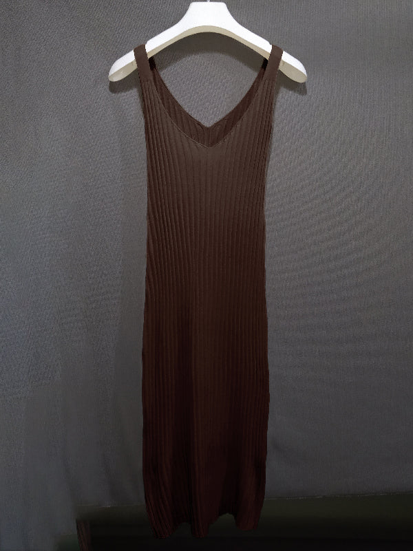 Simple Color Knitting Sweater Dress