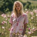 Women's Holiday Embroidered Floral T-shirt elevenforest